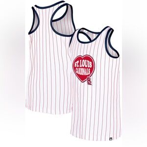 Girls Youth New Era White St. Louis Cardinals Pinstripe Tank
Тор